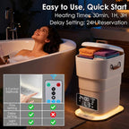 MFTEK 27L Towel Warmer for Bathroom, Foldable Heated Towel Warmers Bucket - Image 6