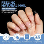 UNA GELLA Medium Stiletto Gel Nail Tips Full Cover 216Pcs Almond Shape Nails - Image 4