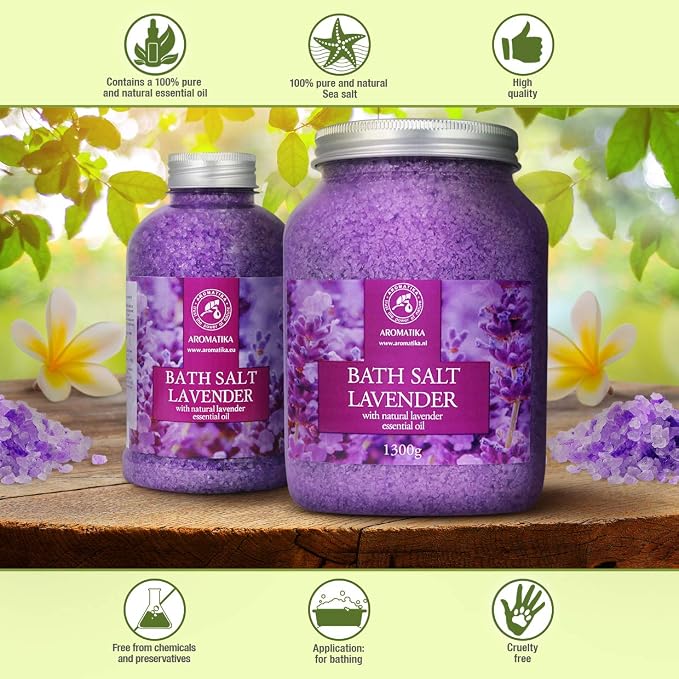 Sea Salt Lavender with Natural Lavender Essential Oil 46 Oz - Image 3