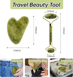Jade Gua Sha and Face Roller, Real Jade Gua-Sha Stone Facial Tools Set - Image 7