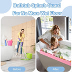 Splash Guard for Bathtub Kids, Silicone Bath Splash Guard Play Shelf, Tub Water - Image 6