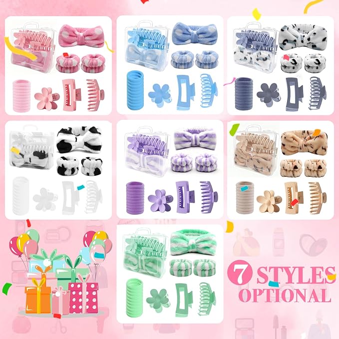 16 Pcs Skincare Headband Set, Face Washing Headband - Image 3