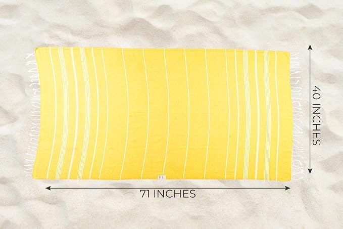 Ray Silver Turkish Beach Towel – 100% Cotton 40x71 Quick Dry Oversized Sand - Image 6