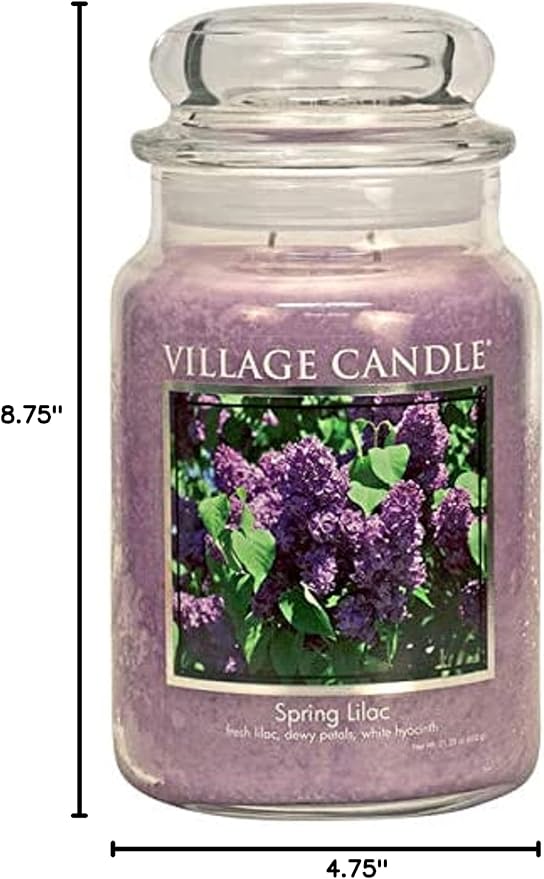 Village Candle Spring Lilac Large Glass Apothecary Jar, Scented Candle - Image 4