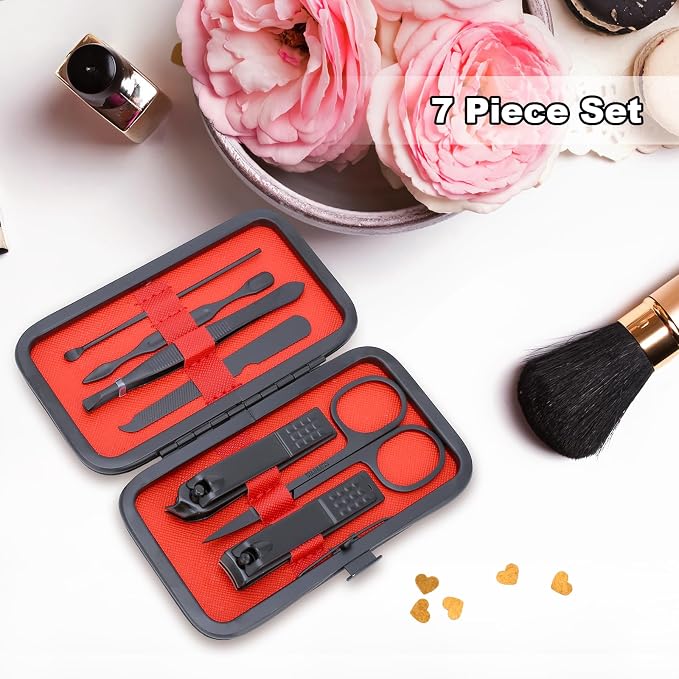 Manicure Set-Stainless Steel Nail Care Set-Professional 7 in 1 Ingrown Toenail - Image 4