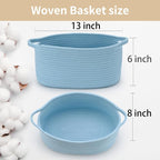 Happyiren Baby Blue Cute Woven Storage Basket - Image 3