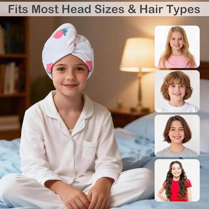 2 Pack Microfiber Hair Towel Wrap - Image 4