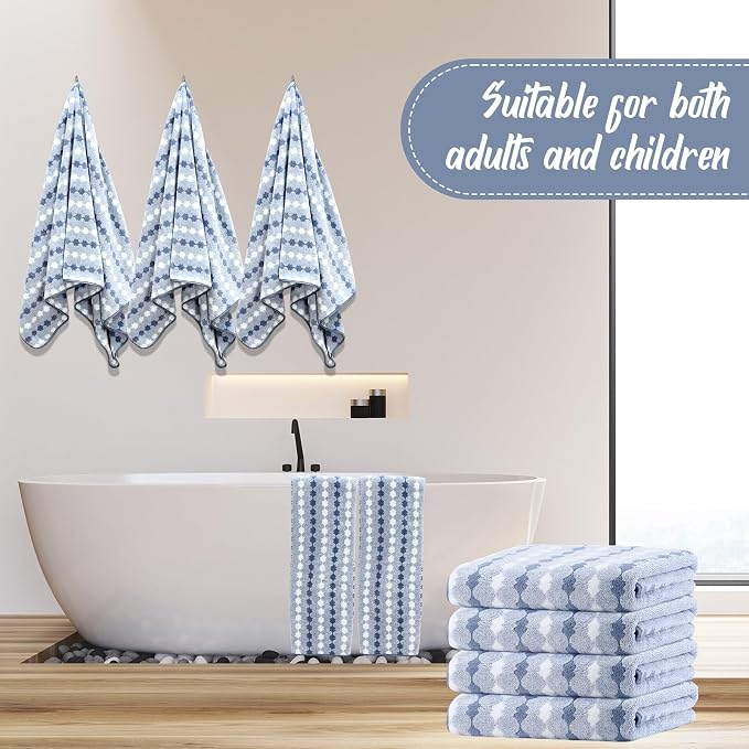 SmoothNovelty 16 Pack Microfiber Bath Towels Bulk 27'' x 60'' Oversized Size - Image 6