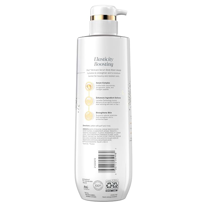 Olay Body Wash for Women, Elasticity Boosting, Collagen Peptide Serum Complex - Image 11