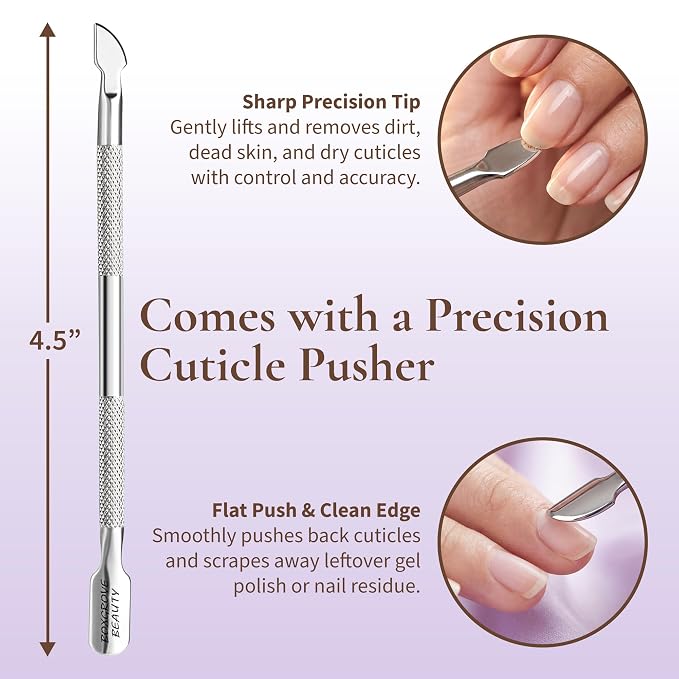 Professional Cuticle Cutter & Pusher Trimmer Manicure Tools - Image 5