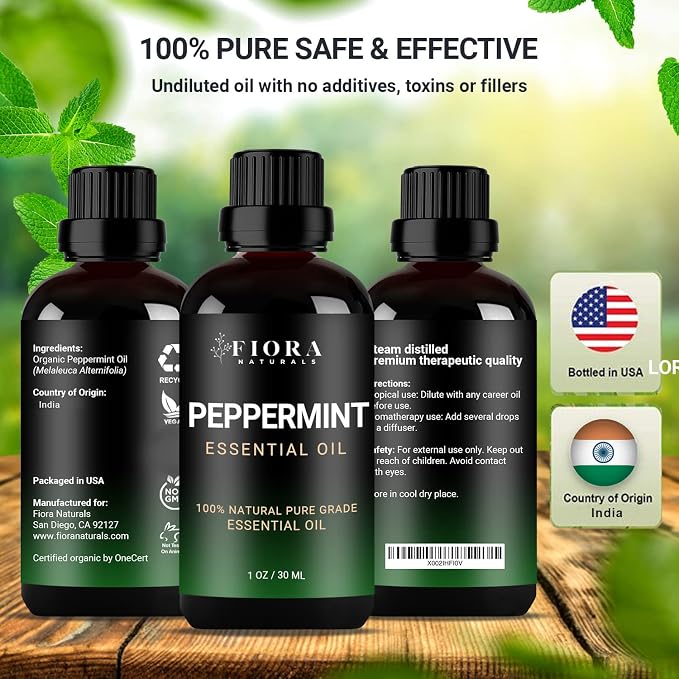Peppermint Essential Oil by Fiora Naturals - Image 2