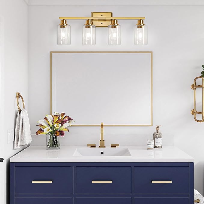 Unicozin Modern Bathroom Light Fixtures, 4 Light Vanity Lights Over Mirror - Image 7