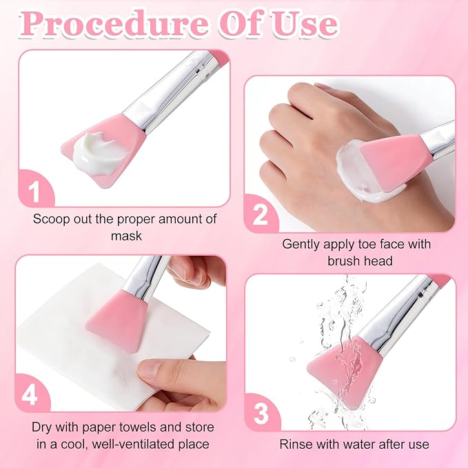 8Pcs Silicone Face Mask Brush Set, Double-Sided Silicone Face Scrubber - Image 6