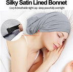 Satin Bonnet for Sleeping Night Cap, Adjustable Satin Lined Silk Bonnets Sleep - Image 2