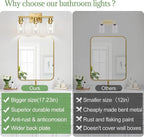 MOKATNG 3-Light Bathroom Light Fixtures, Vanity Light - Image 2