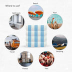 CASA COPENHAGEN Cabana Beach Towel Designed in Denmark Rough and Tough - Image 5
