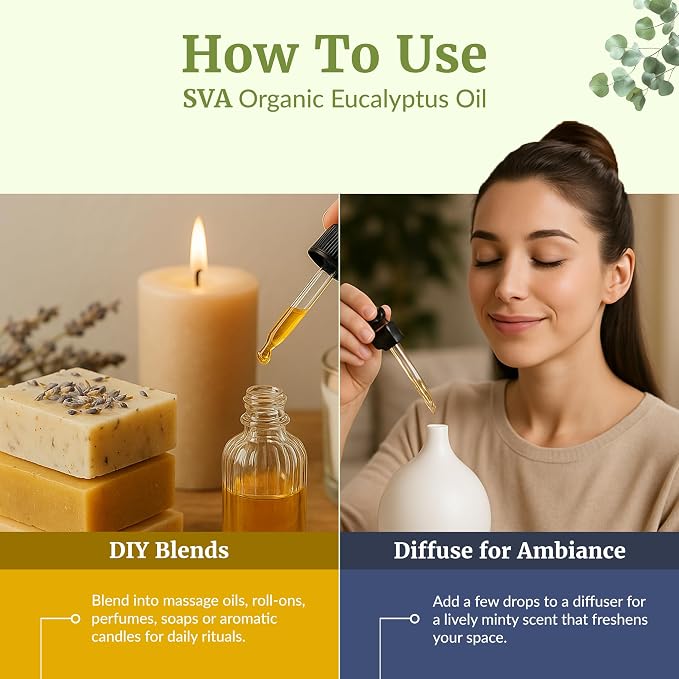 SVA Eucalyptus Essential Oil Organic – 4 Fl Oz – 100% Natural Organic - Image 6