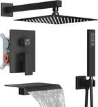 Midanya Shower System with Tub Spout, Bathtub Shower Faucet Set with Square by Midanya