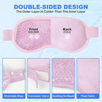 candyfouse 2Pack Cold Cooling Eye Mask, Reusable Hot Colder Therapy Gel Bead - Image 3