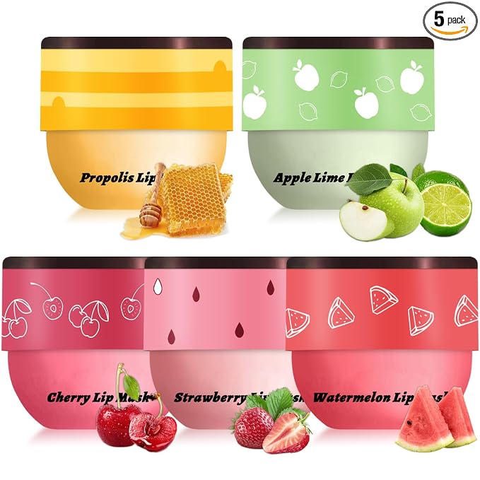 5 PCs Bee Balm Lip Mask, Moisturizing Lip Balm & Scrubs, Prevents Dry & Cracked by Unknown