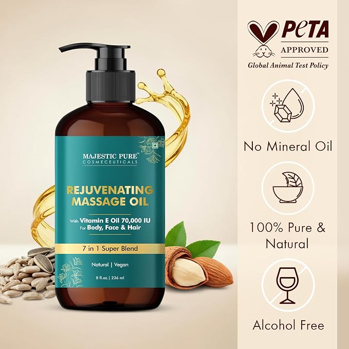 MAJESTIC PURE Vitamin E 70k Blend Massage Oil - Image 3