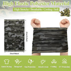 SATINIOR Summer Camo Neck Gaiter UV Protection Cooling Face Mask Sun Hood - Image 2