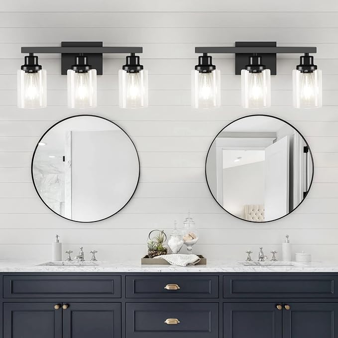 3-Light Bathroom Light Fixtures, Modern Bathroom Wall Lights Over Mirror - Image 3