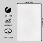 ZUPERIA White Bath Towels Bulk 60 Pack - Image 3