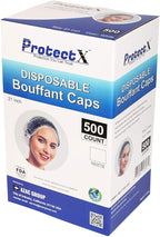 ProtectX 500-Pack White Disposable Hair Nets, Elastic Head Cover, Bouffant Caps - Image 6