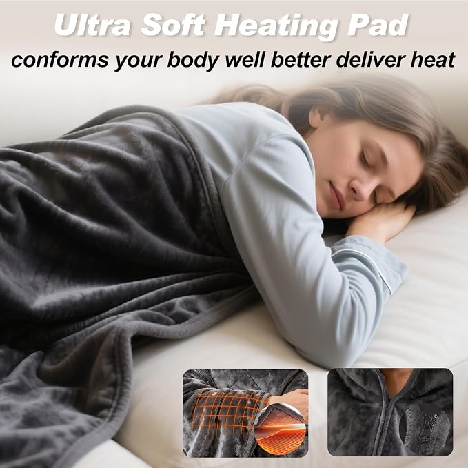 Extra Large Heating Pad for Back Pain Period Cramps Relief, King Size 59x27 - Image 6