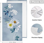Blue White Floral Botanical Hand Towels - Image 2