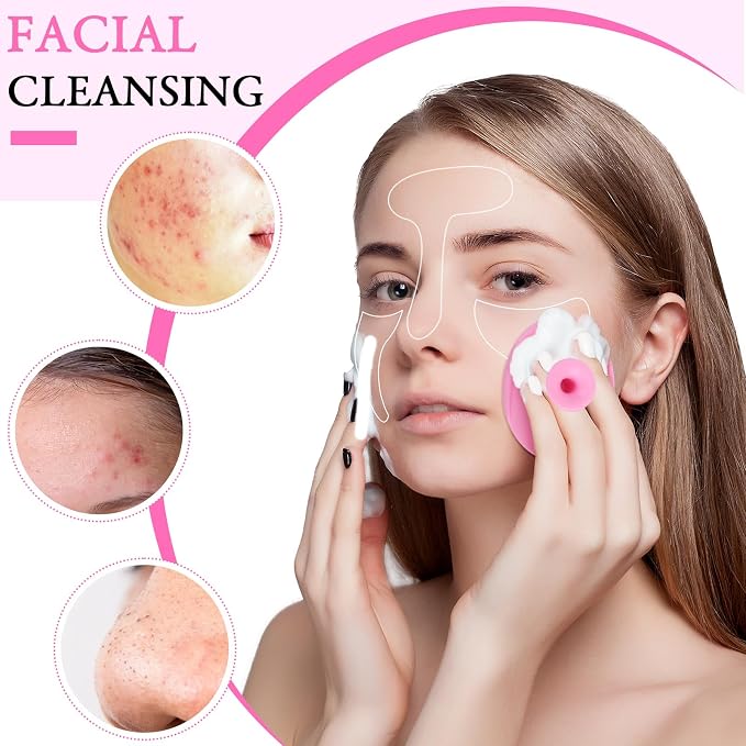 Nuogo 40 Pack Facial Cleansing Brush Face Scrubber Face Exfoliator Exfoliating - Image 6