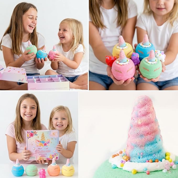 Clear&Fresh Unicorn Bath Bombs for Kids - Image 5