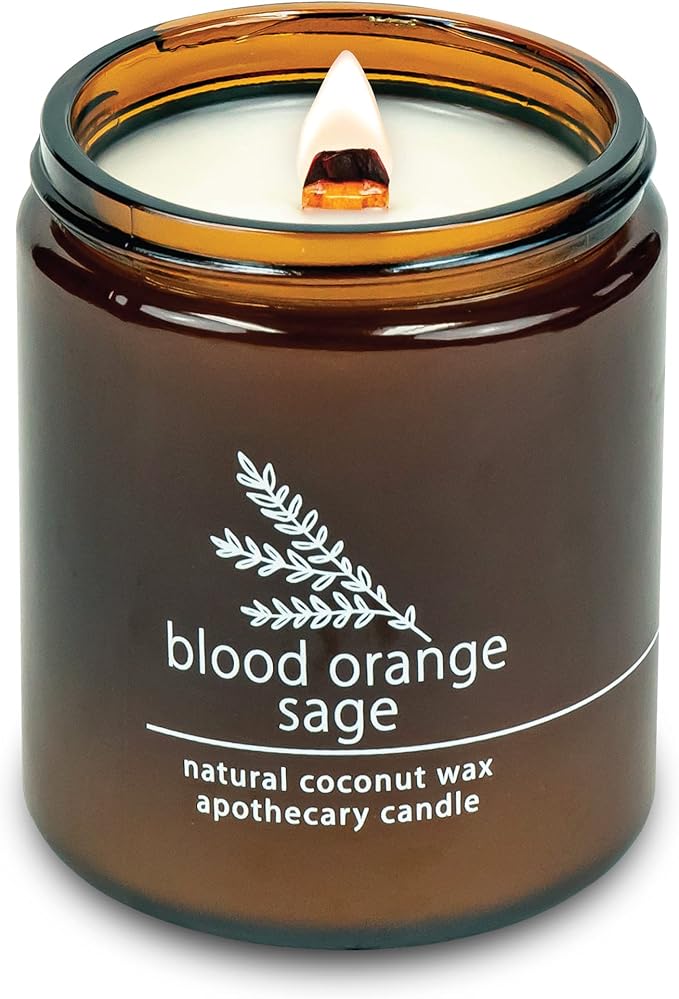 Hemlock Park Blood Orange Sage Apothecary Hand-Poured Scented Candle | by HemlockPark