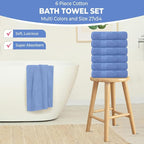 KAHAF COLLECTION 6 Pack Bath Towels Set 100% Ring Spun Cotton, Lightweight - Image 4