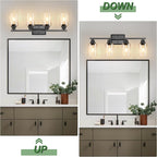 Ascher Bathroom Light Fixtures, 4-Light Vanity Lights - Image 4