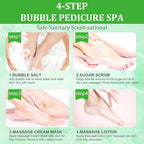 Pedicure Kit Foot Soak Set: Bubble Salt, Sugar Scrub, Massage Mask, Massage - Image 6