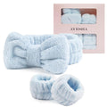 Ayesha Blue Spa Headband and Wristband Set by AYESHA