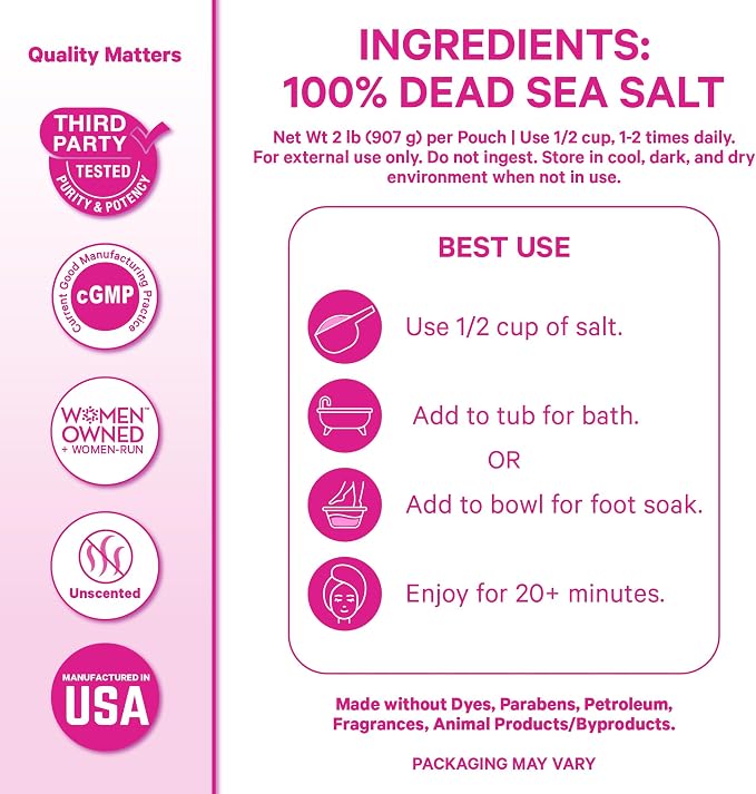 Pink Stork Pregnancy Bath Soak – Unscented Magnesium Flakes - Image 6