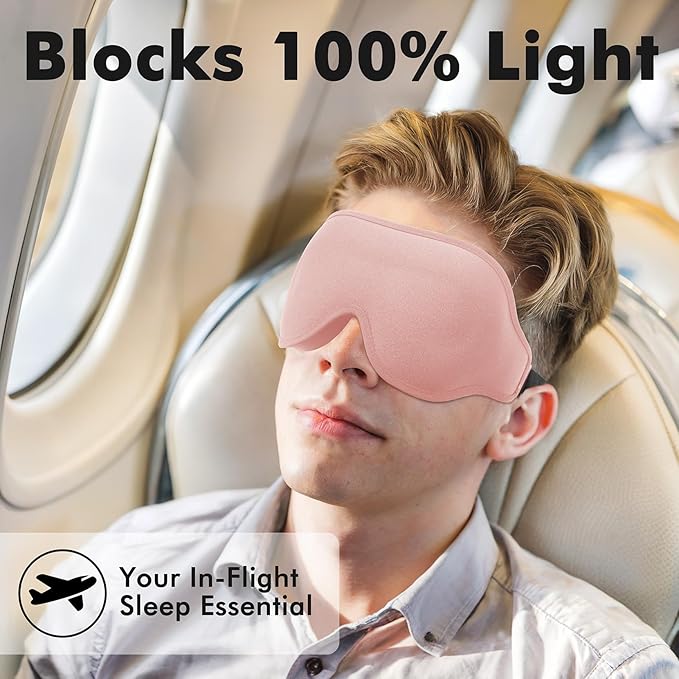Sleep Eye Mask for Men Women, Weighted Sleeping Mask for Side Sleeper, Travel - Image 5