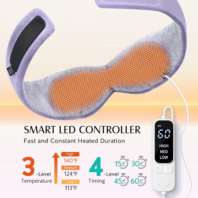 YFONG Heated Eye Mask, Warm Eye Compress Mask - Image 3