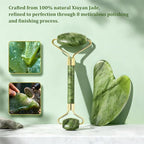 MANLENO Jade Roller & Gua Sha Set - Image 2