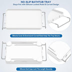 Bathtub Tray for Large Soaking Tub Table Tray Expandable Tub Shelf for Bathtub - Image 9