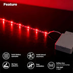 BestLuz LED Strip Lights Battery Operated 3.33ft x 2 Pack Flexible LED Light - Image 3