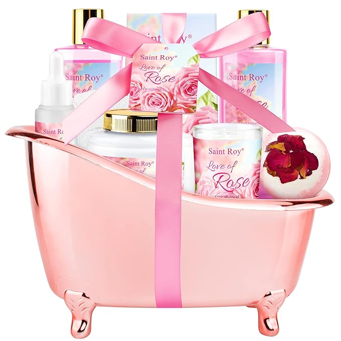 Mothers Day Gifts for Women, Bath Kit Rose Bath and Body Gift, Facial Skin Care - Image 9