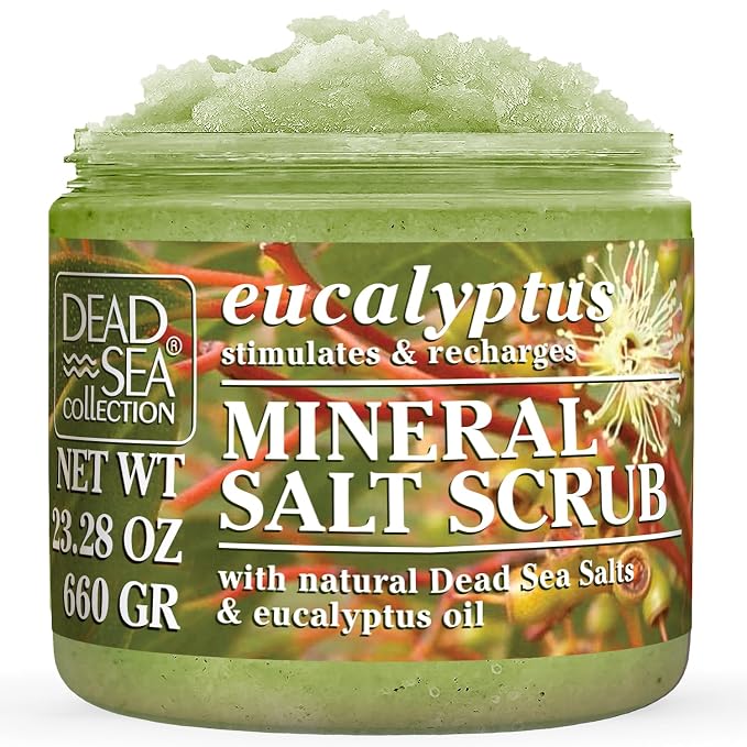 Dead Sea Collection Eucalyptus Salt Scrub – Exfoliating Body Scrub by DeadSeaCollection