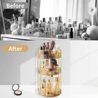 Asayuee 360 Rotating Makeup Organizer, 3 Tier Large Capacity Make Up Organizers - Image 5