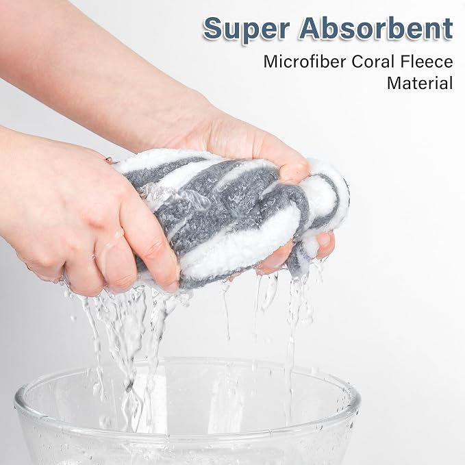 Microfiber Hair Towel Wrap, Soft Lightweight Hair Turben Towel, Super Absorbent - Image 2