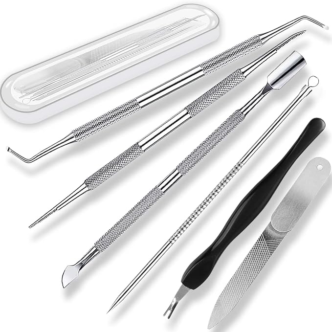 Ingrown Toenail File and Lifters Set, Professional Pedicure Tool Toenail by yeoeigm