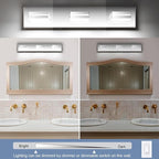 SineRise LED Modern Bathroom Vanity Light Fixtures, Chrome Modern Acrylic - Image 4